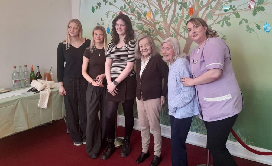 Cokethorpe School And Rosebank Care Home Unveil Wishing Tree Mural